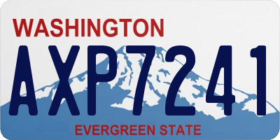 WA license plate AXP7241