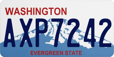 WA license plate AXP7242