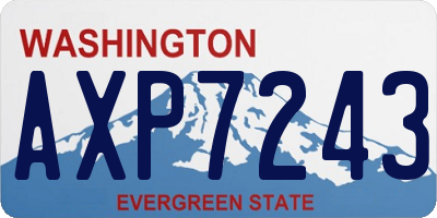 WA license plate AXP7243