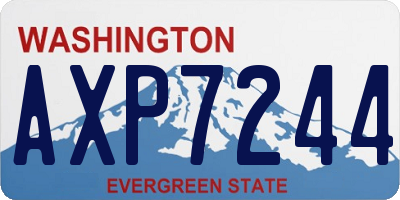 WA license plate AXP7244