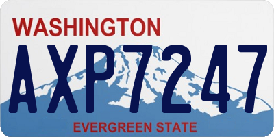 WA license plate AXP7247