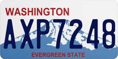 WA license plate AXP7248