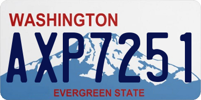 WA license plate AXP7251