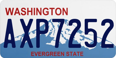 WA license plate AXP7252