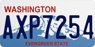 WA license plate AXP7254