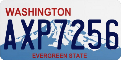 WA license plate AXP7256