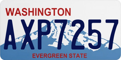 WA license plate AXP7257