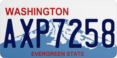 WA license plate AXP7258