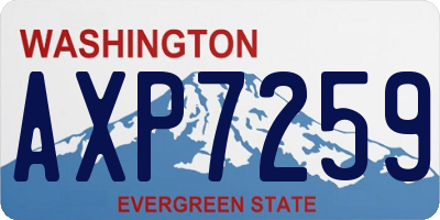 WA license plate AXP7259