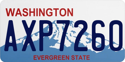 WA license plate AXP7260