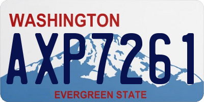 WA license plate AXP7261