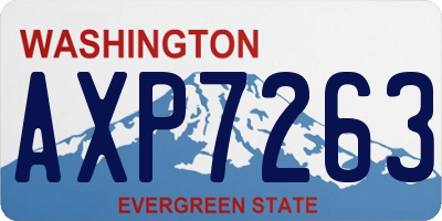 WA license plate AXP7263