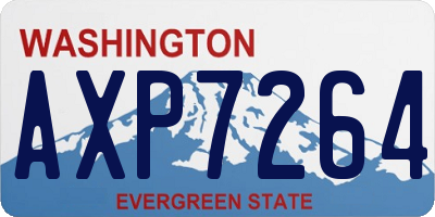 WA license plate AXP7264