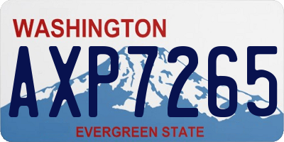 WA license plate AXP7265