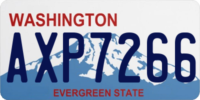 WA license plate AXP7266