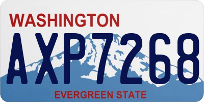 WA license plate AXP7268