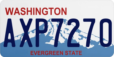 WA license plate AXP7270