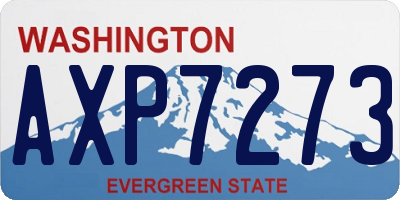 WA license plate AXP7273
