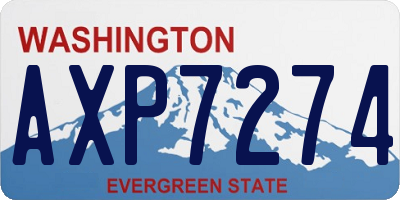 WA license plate AXP7274