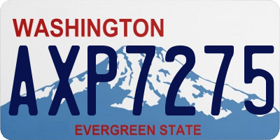 WA license plate AXP7275