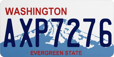 WA license plate AXP7276