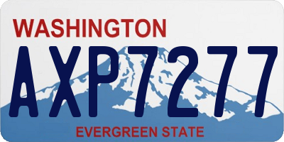 WA license plate AXP7277