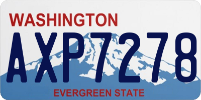 WA license plate AXP7278
