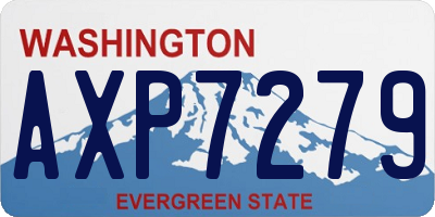 WA license plate AXP7279