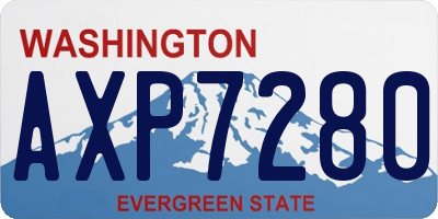 WA license plate AXP7280