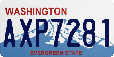 WA license plate AXP7281