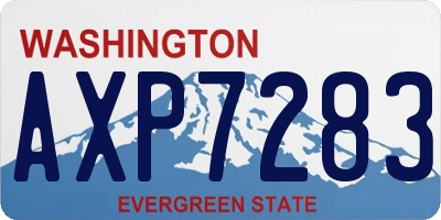 WA license plate AXP7283