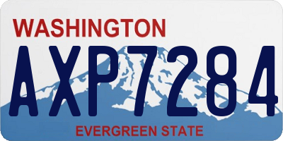 WA license plate AXP7284
