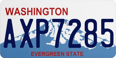 WA license plate AXP7285