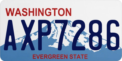 WA license plate AXP7286