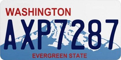 WA license plate AXP7287