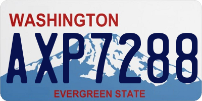 WA license plate AXP7288