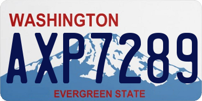 WA license plate AXP7289