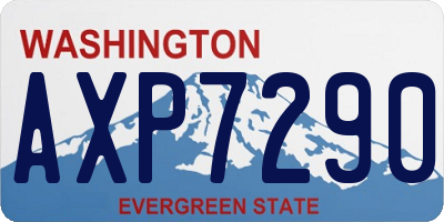 WA license plate AXP7290