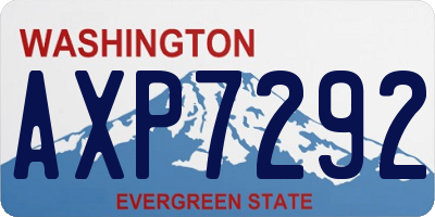 WA license plate AXP7292