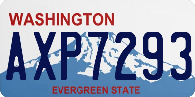 WA license plate AXP7293