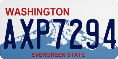 WA license plate AXP7294