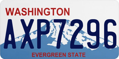 WA license plate AXP7296