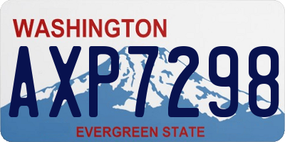 WA license plate AXP7298