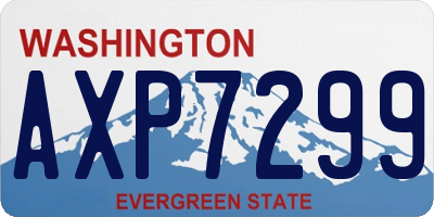 WA license plate AXP7299