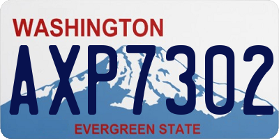WA license plate AXP7302
