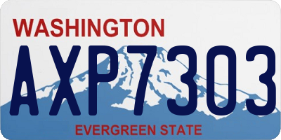 WA license plate AXP7303