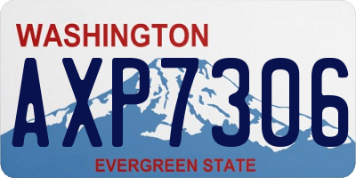 WA license plate AXP7306