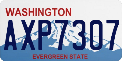WA license plate AXP7307