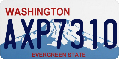 WA license plate AXP7310