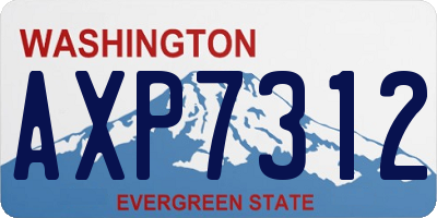 WA license plate AXP7312